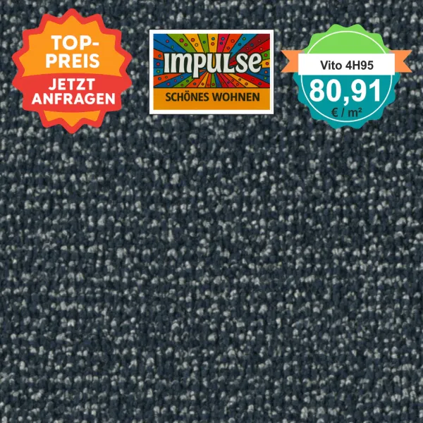 Vorwerk Vito 4H95 dunkelgrün Velours Teppichboden